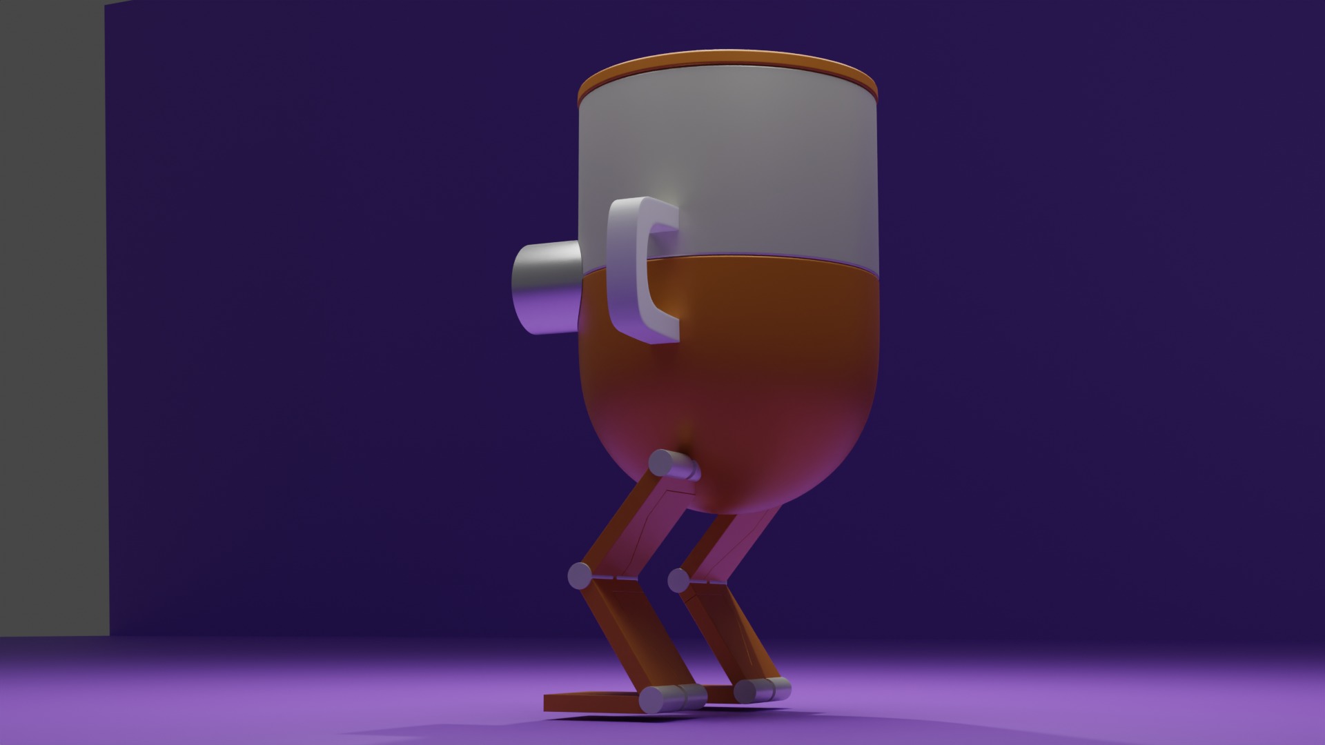 Robot glass 3d model Low-poly 3D model_13