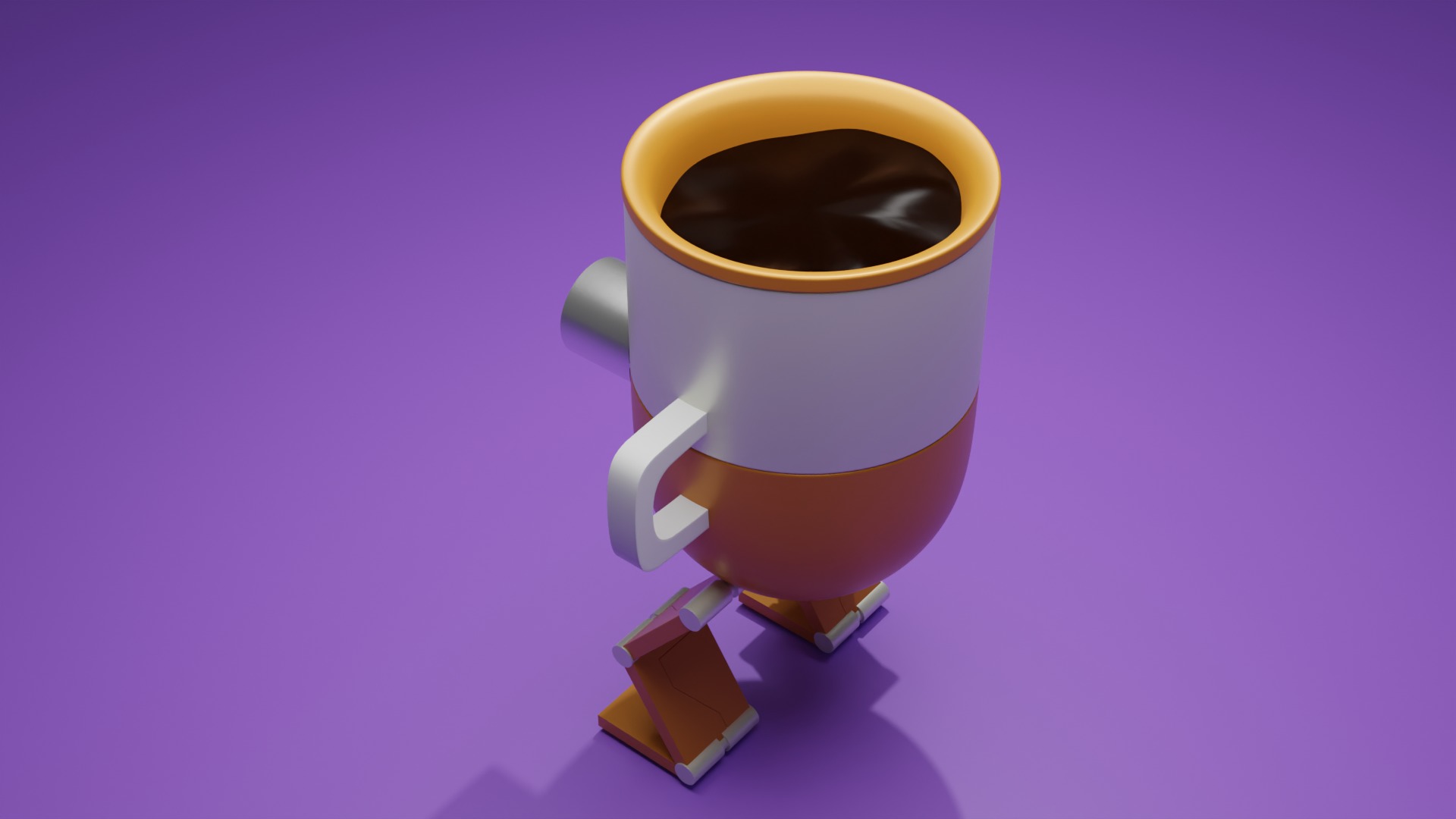 Robot glass 3d model Low-poly 3D model_4