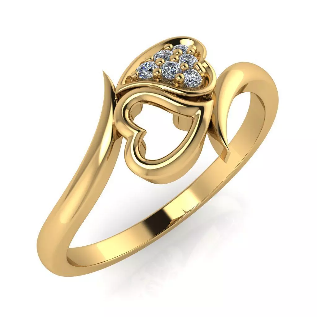 light weight gold diamond rings-C111116SKCH2026038-wt-0-5 3D print model