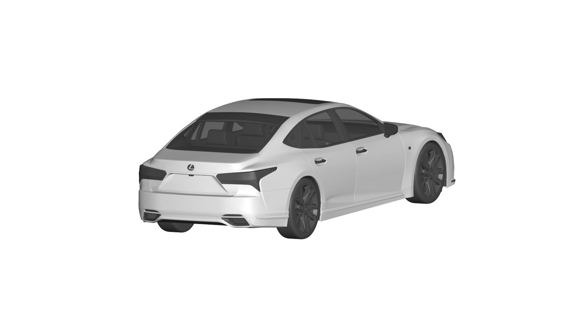 Lexus LS500h  3D model_1
