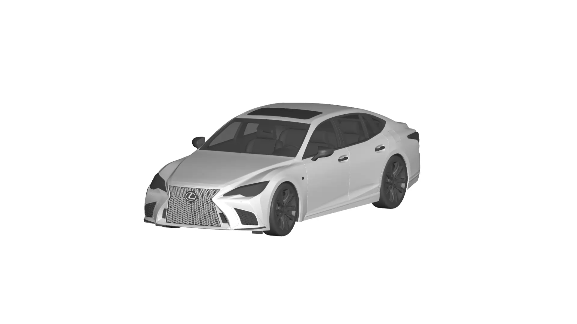 Lexus LS500h  3D model_0