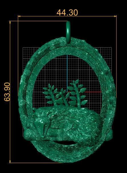 Fox Pendant 3d Printable Model 3D print model_5
