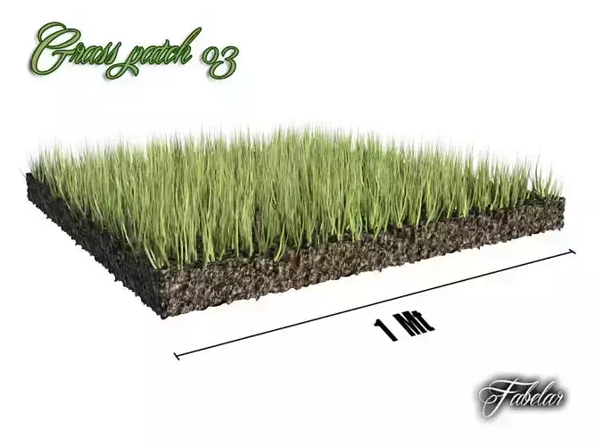 Grass patch 03 3D model
