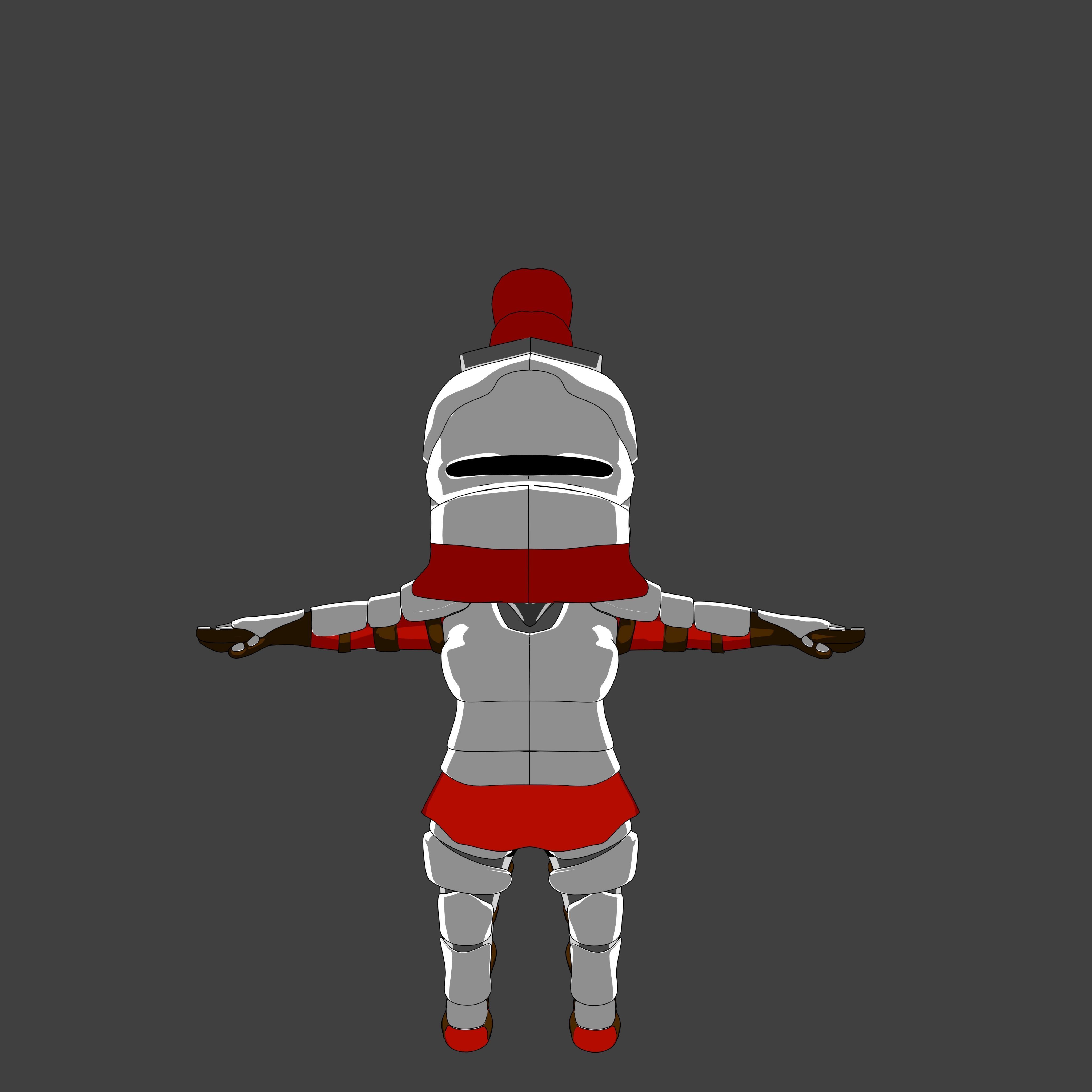 3D Chibi Knightess - Rigged Low Poly Woman Character Model Low-poly 3D model_1