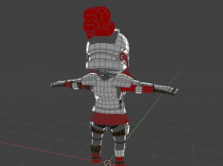 3D Chibi Knightess - Rigged Low Poly Woman Character Model Low-poly 3D model_6