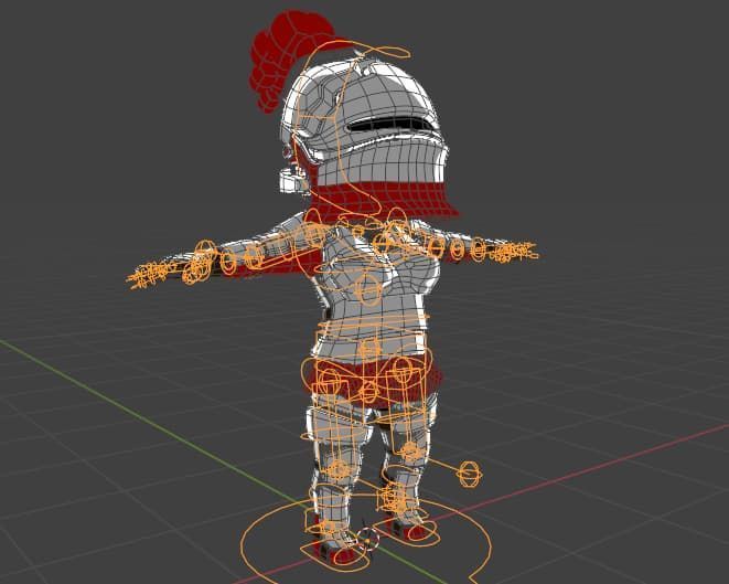 3D Chibi Knightess - Rigged Low Poly Woman Character Model Low-poly 3D model_3