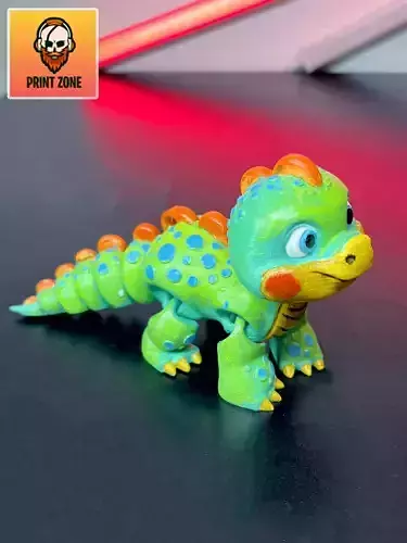 Cute Dragon Articulating Flexi -Print in Place -stl and 3mf 