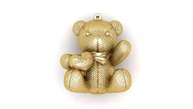 Bear Pendant 3d printable Model