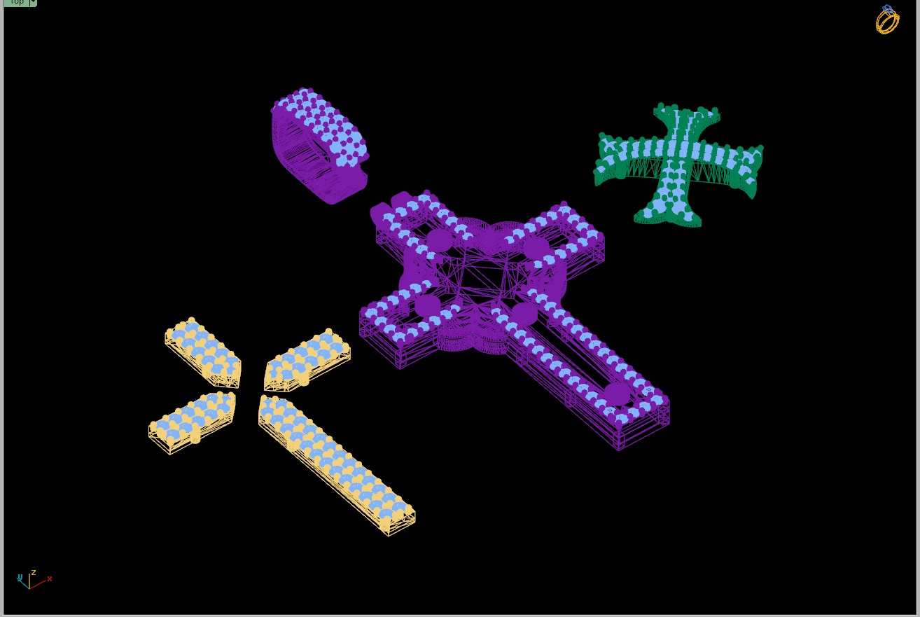 Custom Cross Diamond Pendant - Crucifixion Cross Necklace 3D print model_18