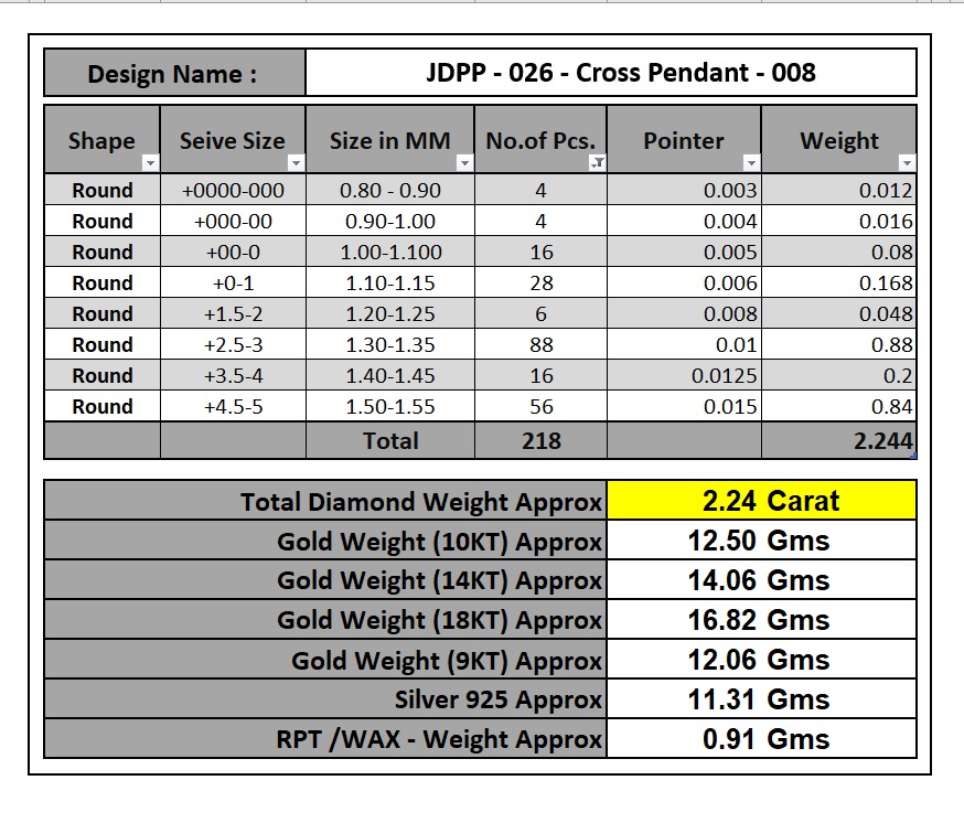 Custom Cross Diamond Pendant - Crucifixion Cross Necklace 3D print model_21