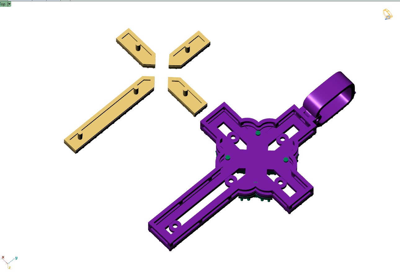 Custom Cross Diamond Pendant - Crucifixion Cross Necklace 3D print model_13