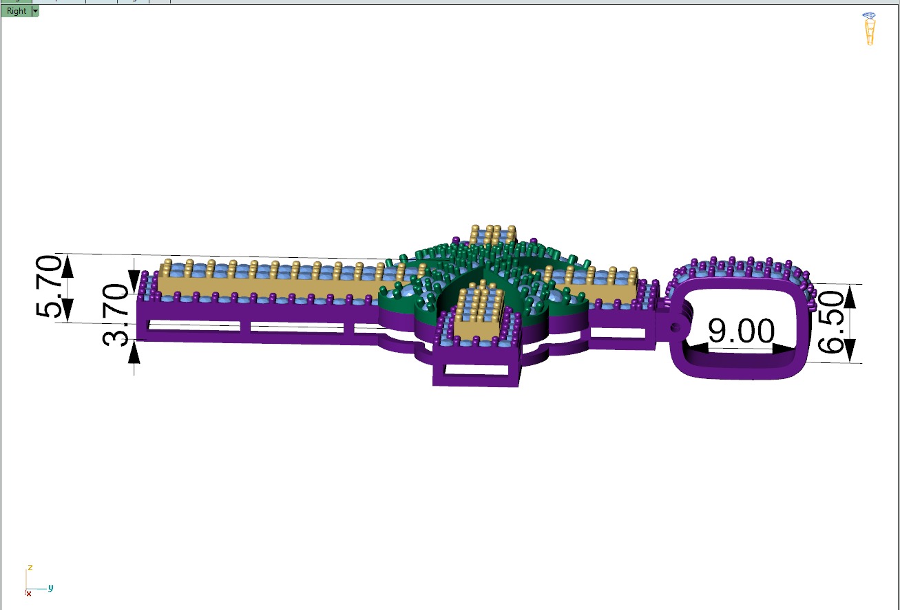 Custom Cross Diamond Pendant - Crucifixion Cross Necklace 3D print model_7