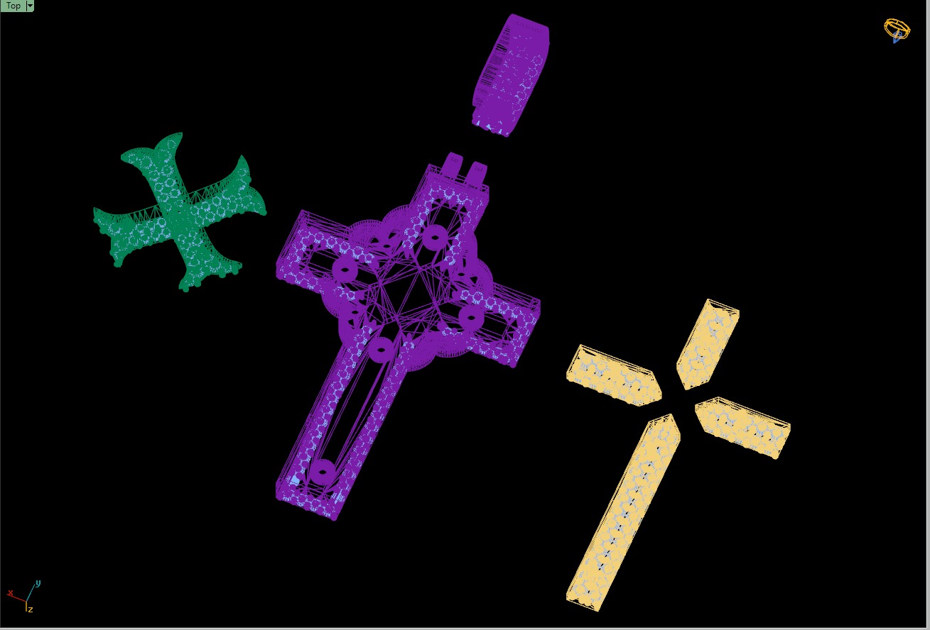 Custom Cross Diamond Pendant - Crucifixion Cross Necklace 3D print model_17