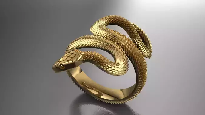 The Snake Ring 3D Print Model