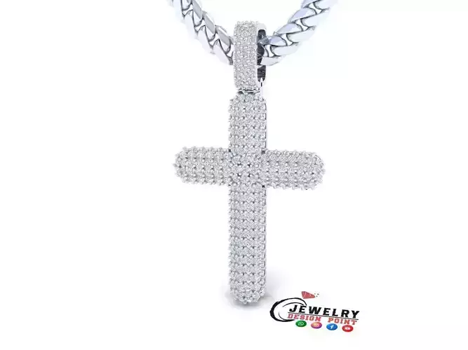 Custom Cross Diamond Pendant - Crucifixion Cross Necklace 