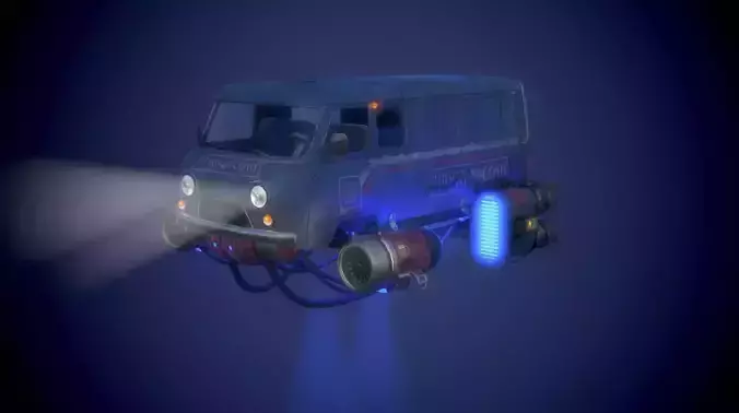 Flying Car  Low-poly 3D model