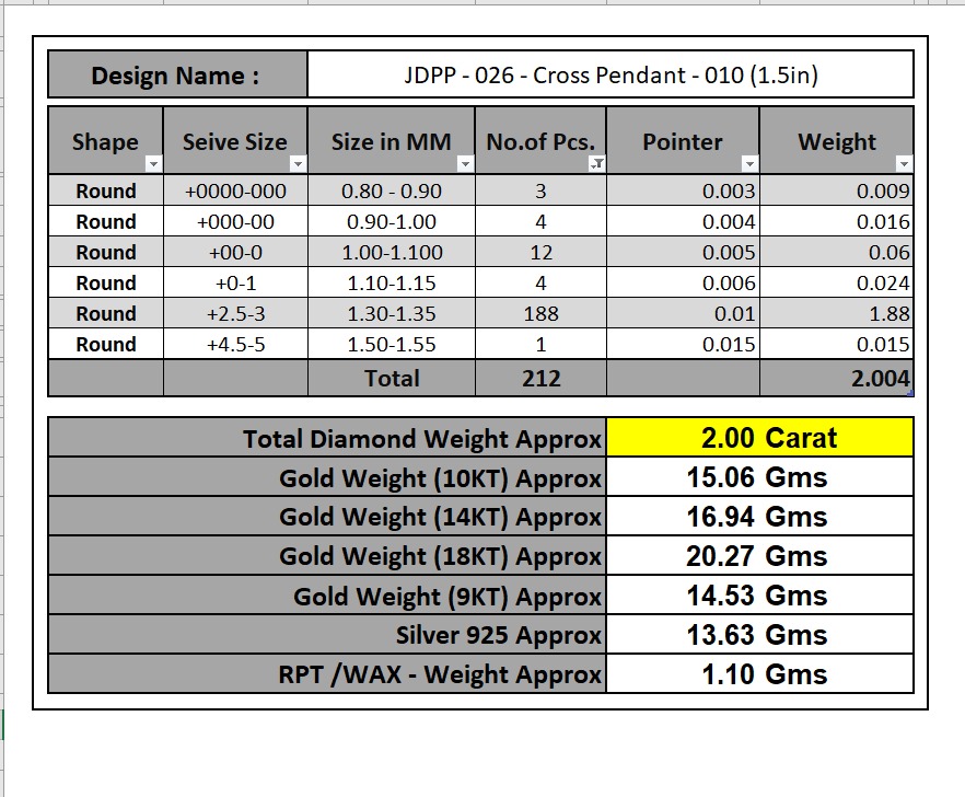 Custom Memory Photo w Cross Diamond Pendant - Cross Necklace  3D print model_21