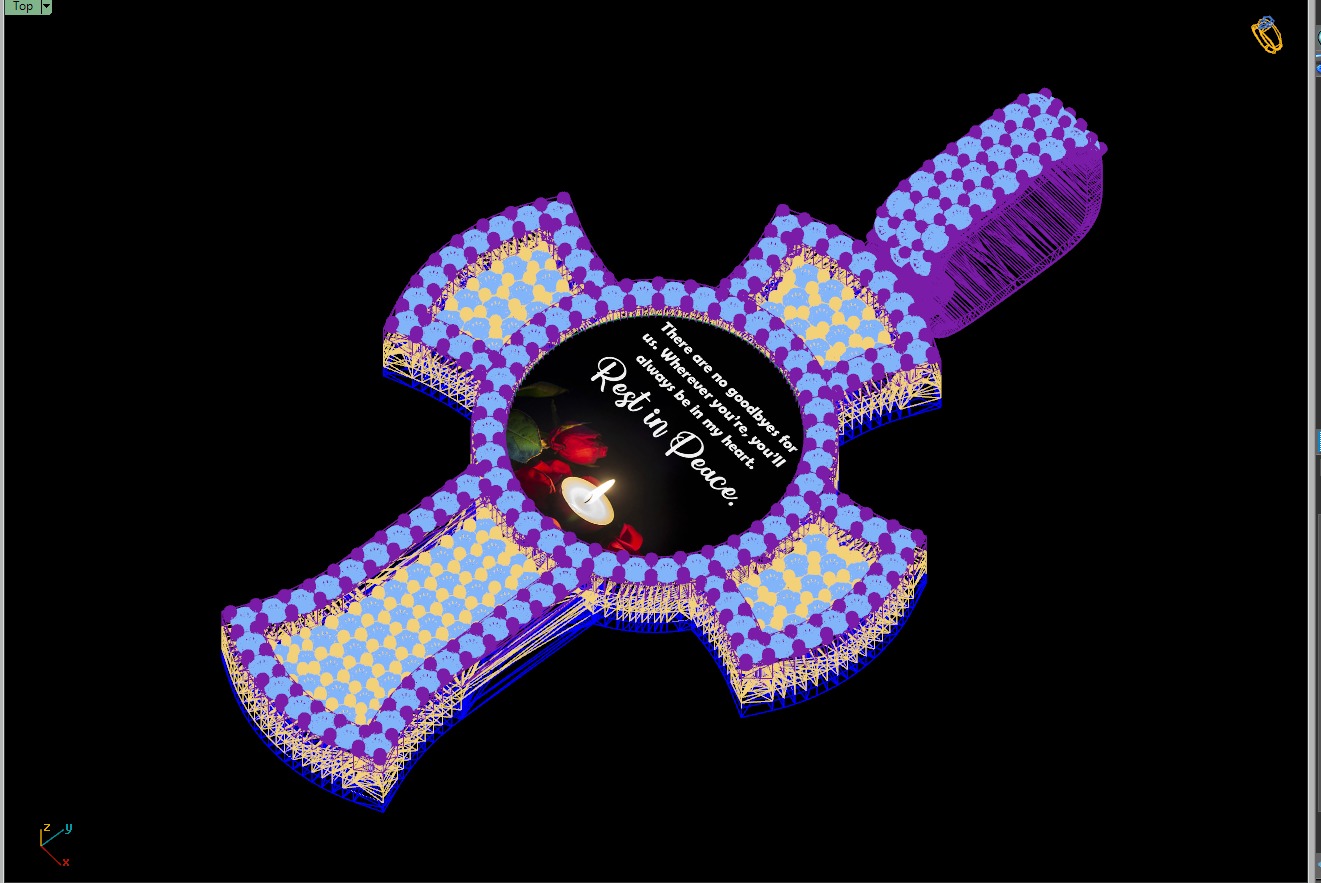 Custom Memory Photo w Cross Diamond Pendant - Cross Necklace  3D print model_17