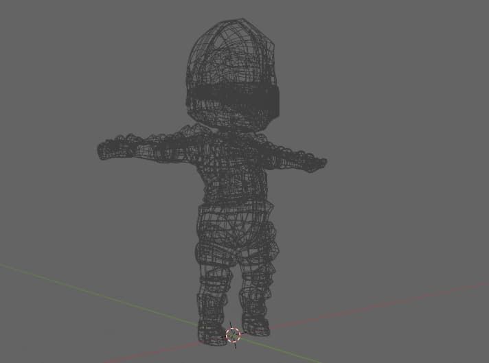 White Chibi knight - Rigged Low Poly Character 3D Model Low-poly 3D model_4