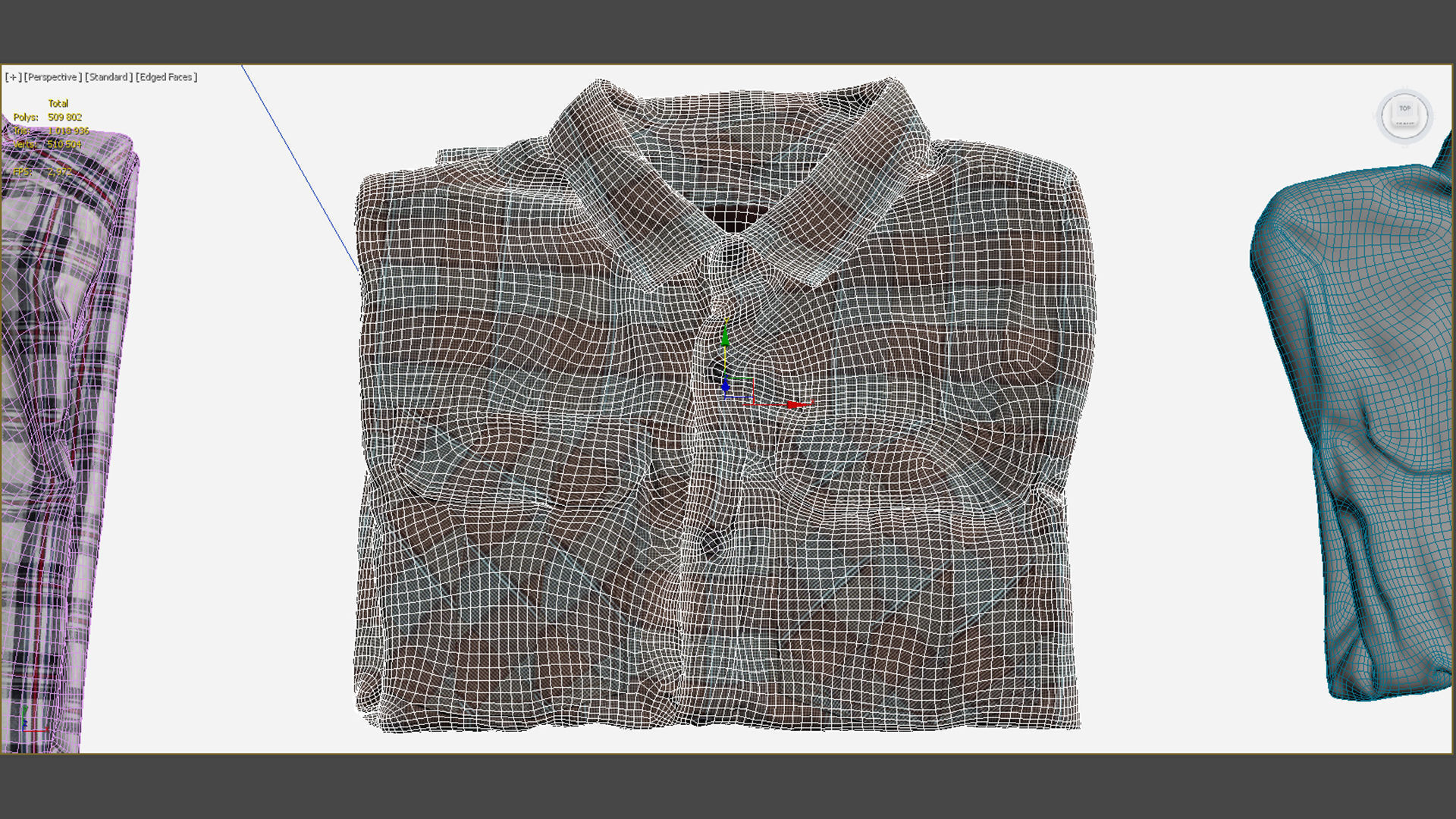 Folded polo and shirt collection Generic casual business 3D model_13