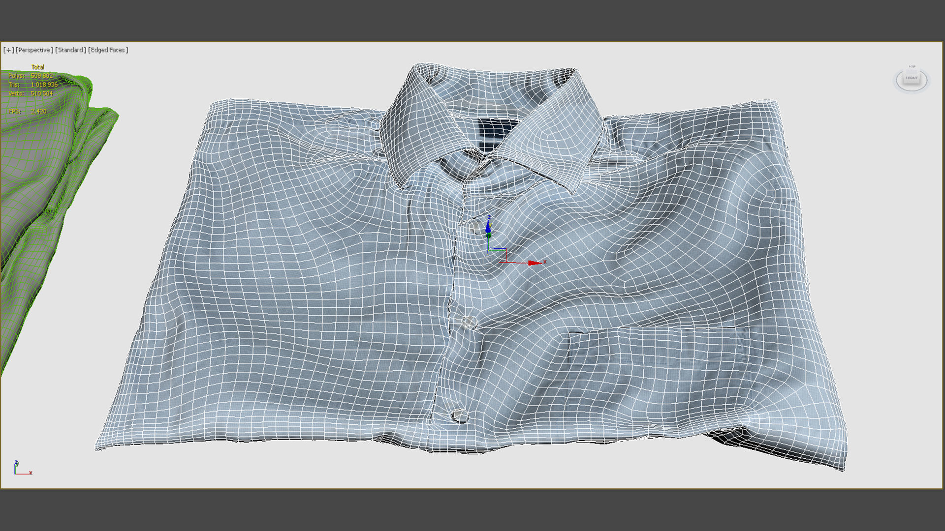 Folded polo and shirt collection Generic casual business 3D model_11