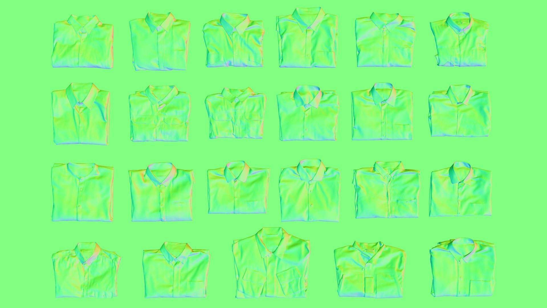 Folded polo and shirt collection Generic casual business 3D model_18