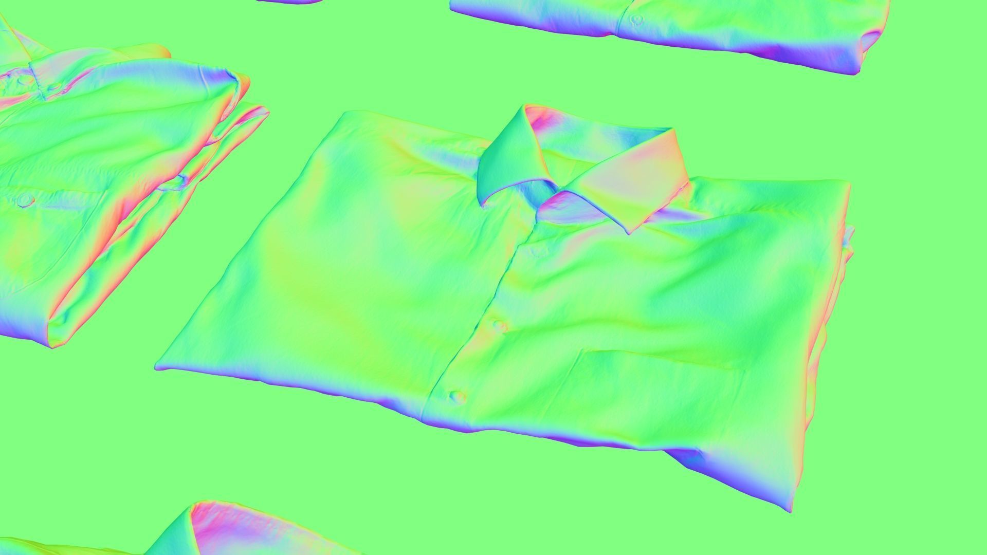 Folded polo and shirt collection Generic casual business 3D model_16