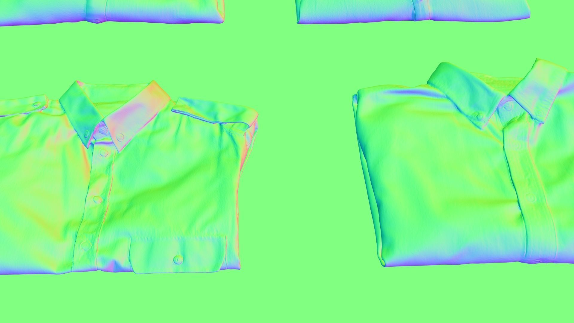 Folded polo and shirt collection Generic casual business 3D model_20