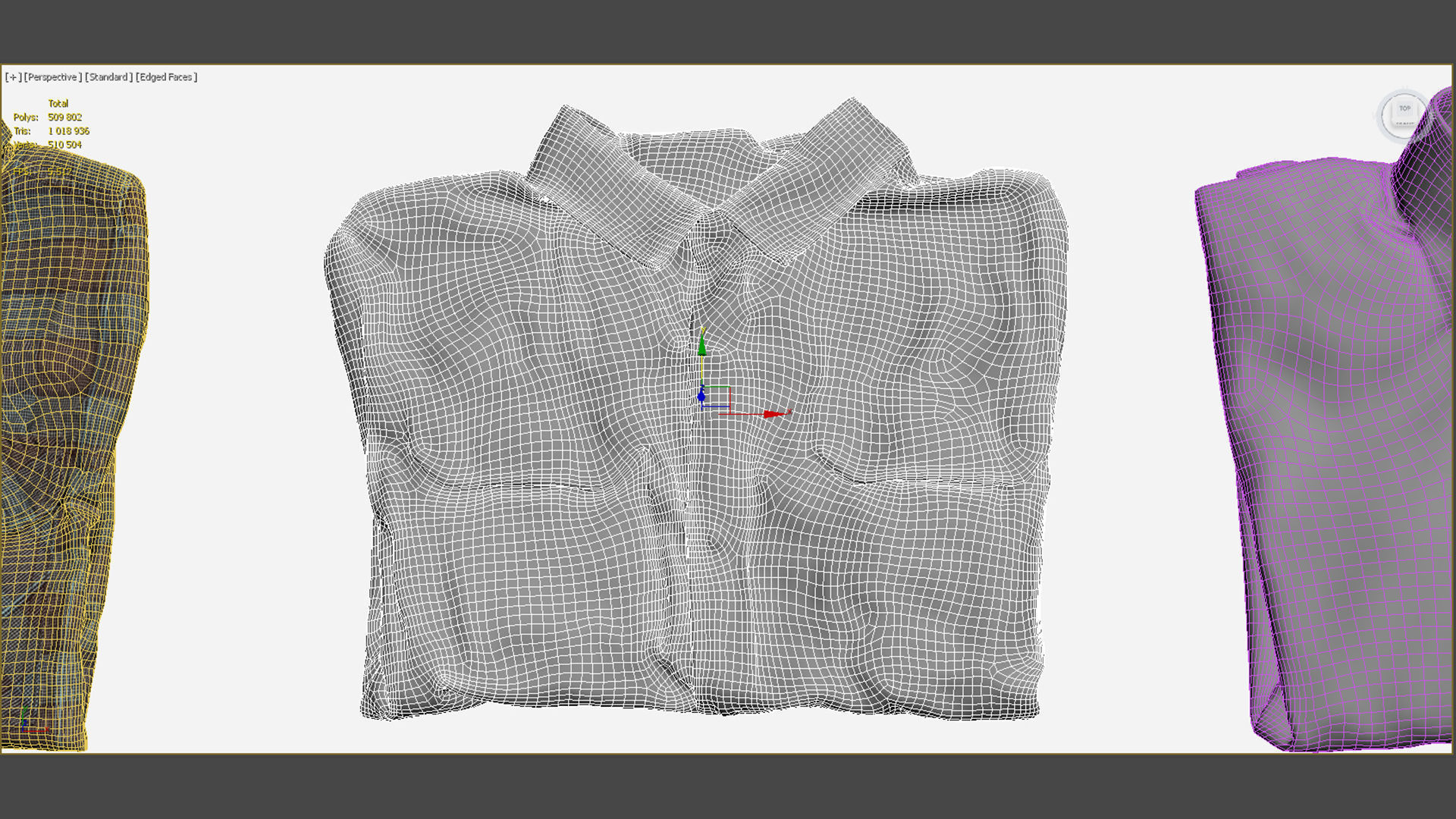 Folded polo and shirt collection Generic casual business 3D model_14