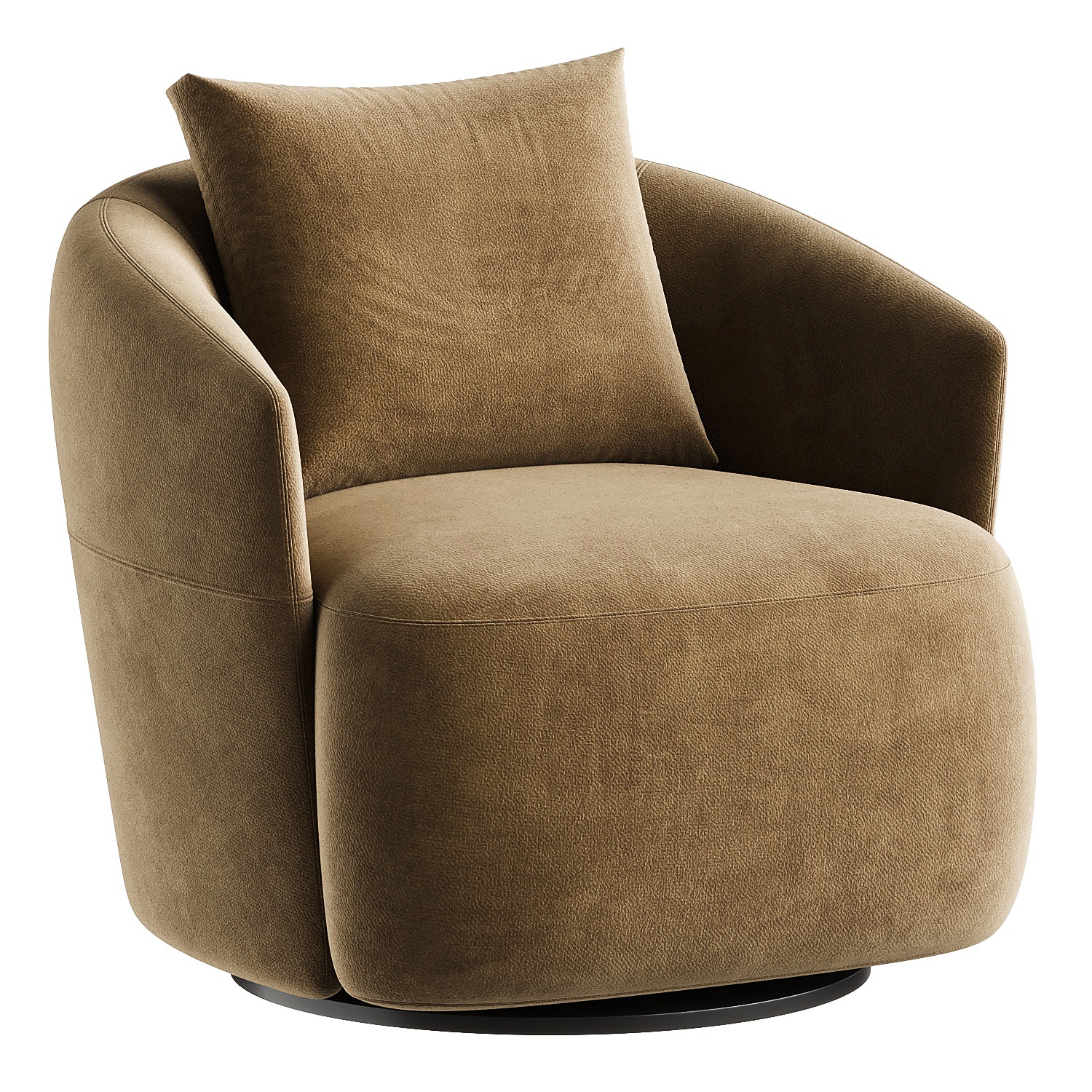 armchair leather 3D model_2