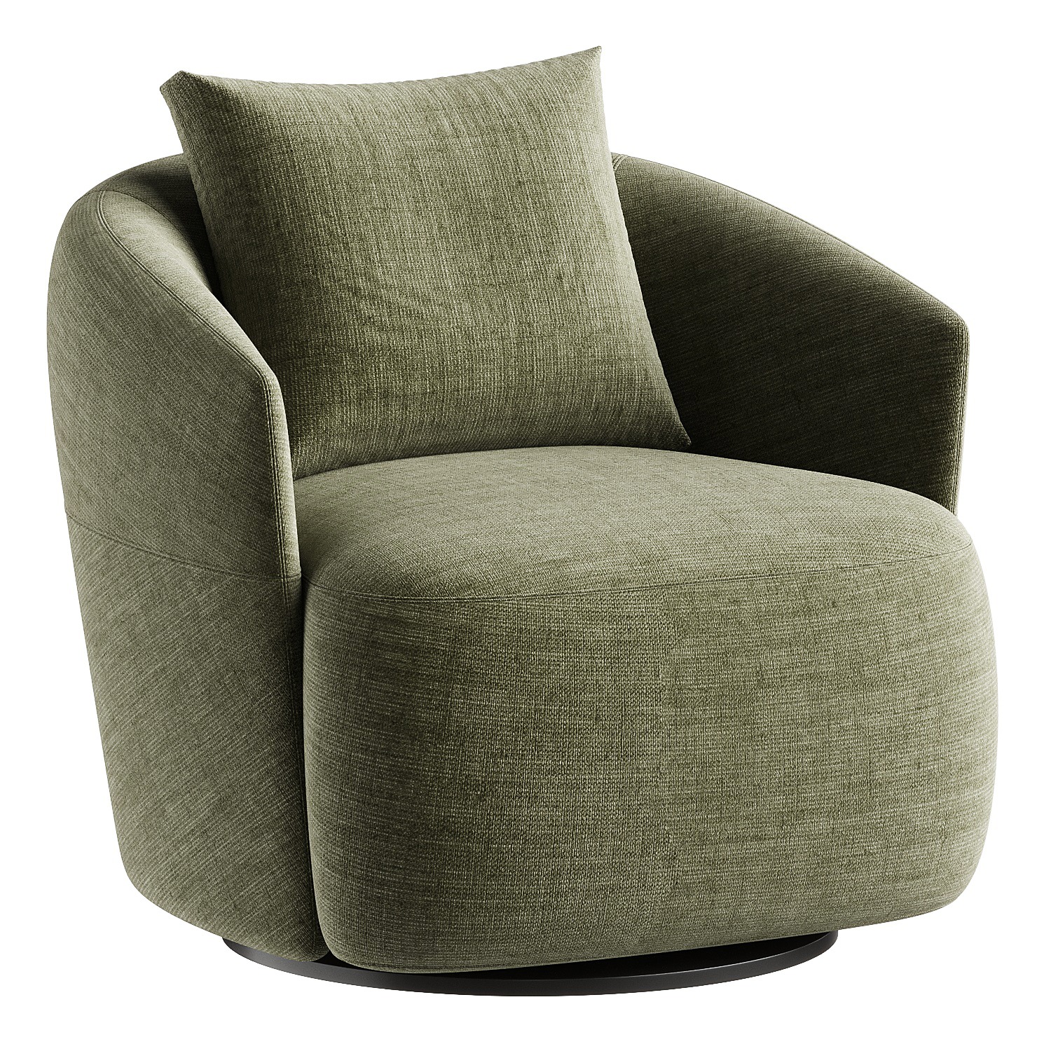 armchair leather 3D model_3