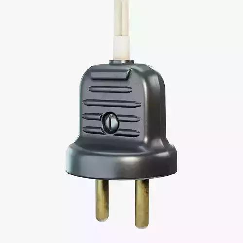 Electrical plug USSR Low-poly 3D model