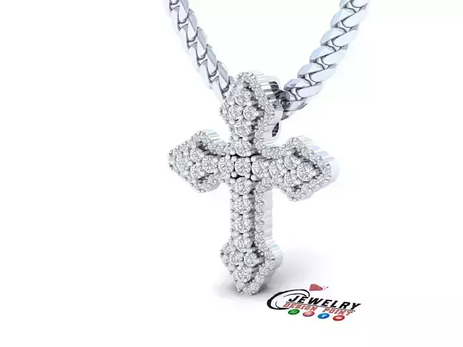 Custom Cross Diamond Pendant - Crucifixion Cross Necklace 