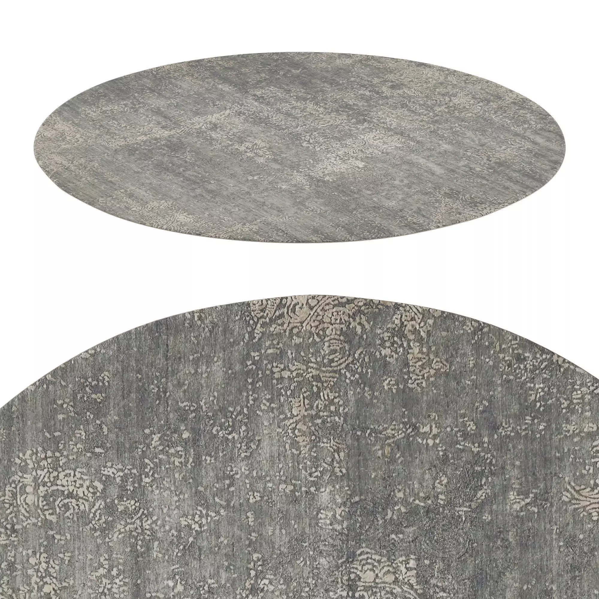 Holland Hand-Knotted Round Rug 3D model_0