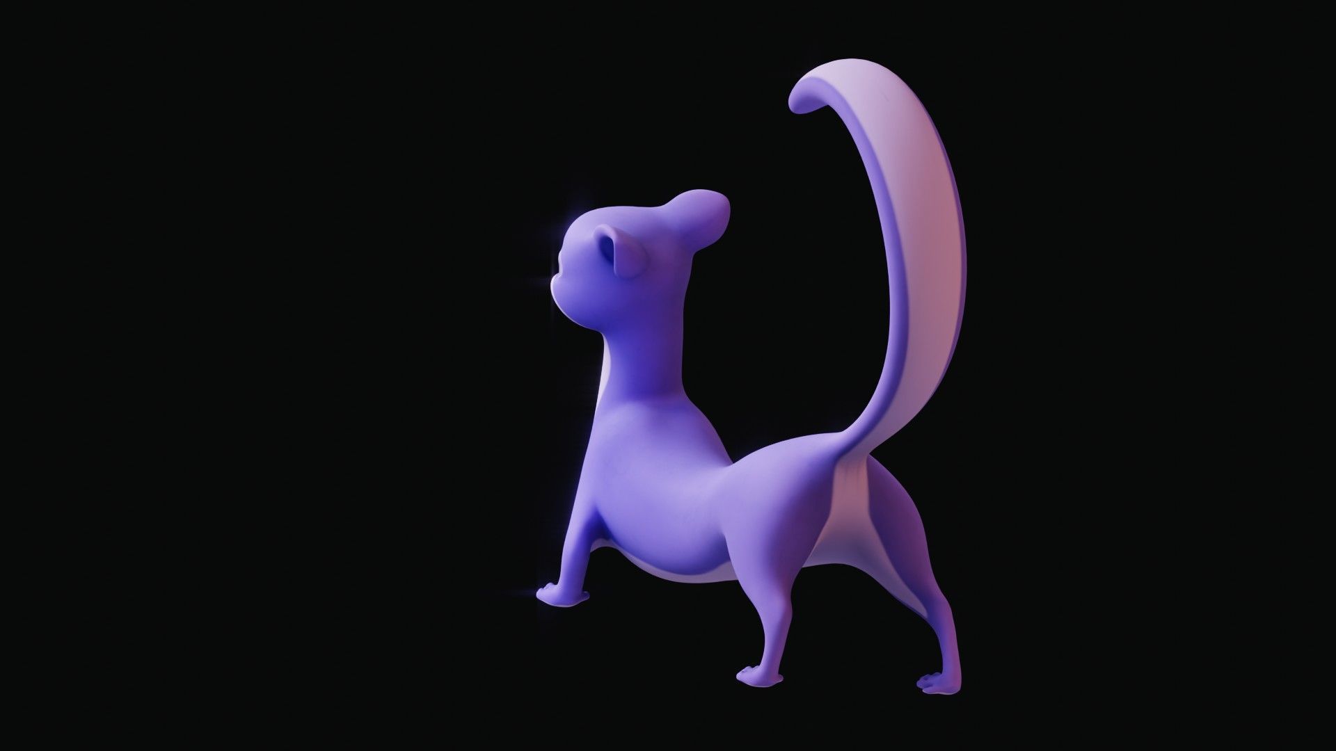Cartoon Ferret Quadruped Rigged Low-poly 3D model_31