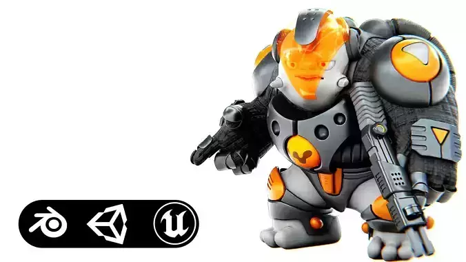 ALIEN MOBBY B-8  Rigged for Unreal Engine - Unity - MIXAMO