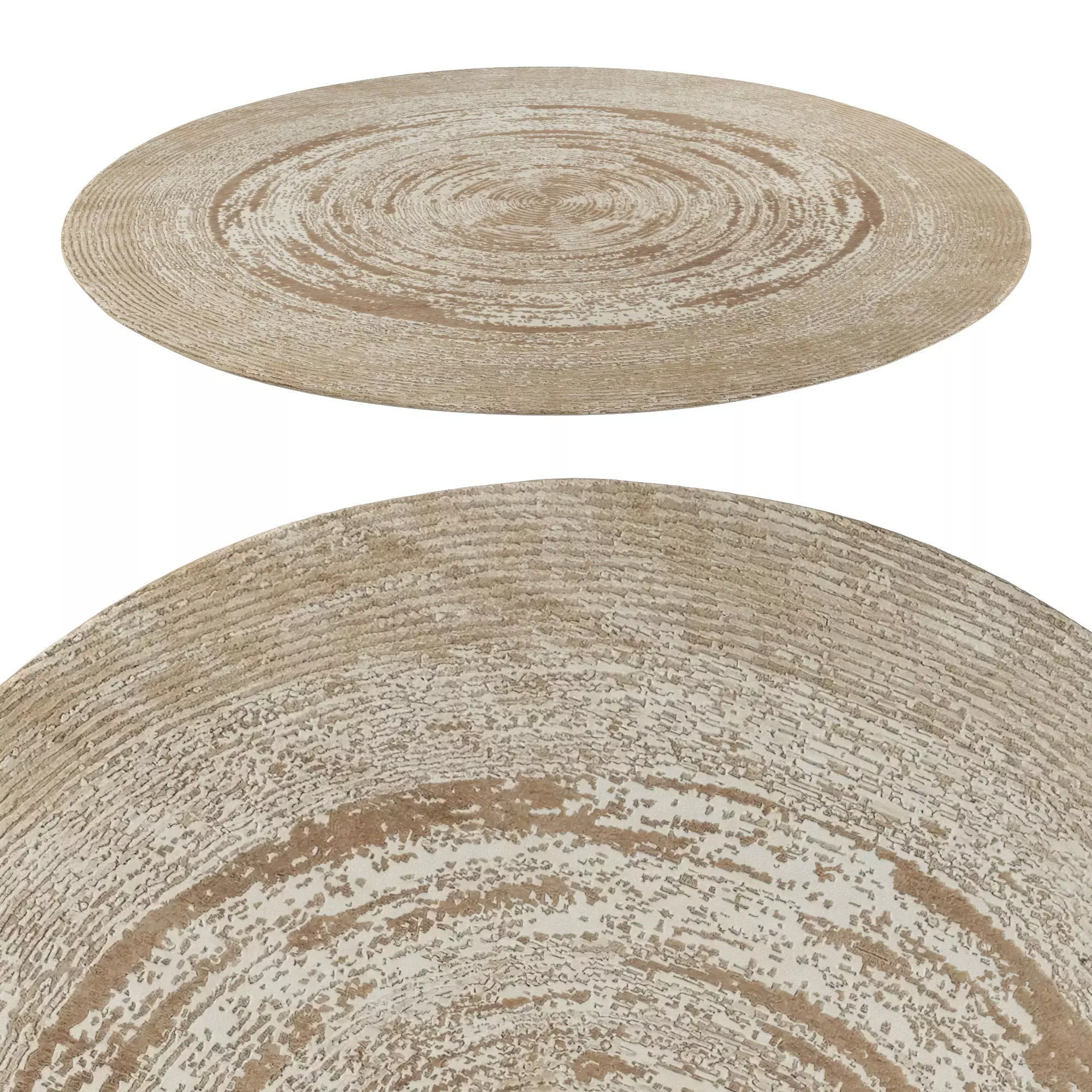  Lette Hand-Knotted Round Rug 3D model_0