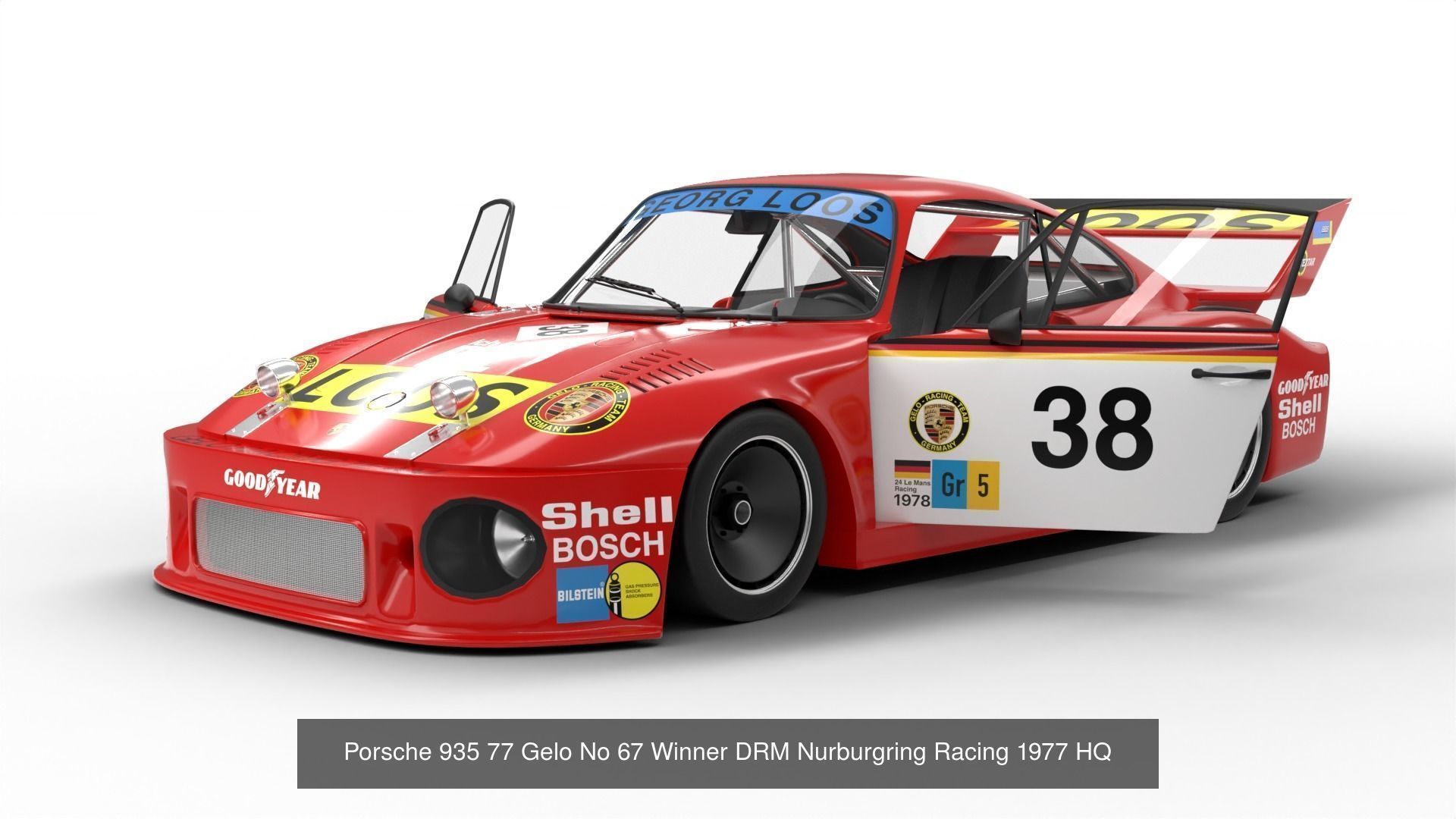 Pack Porsche 935 car HQ interior 3D Model Collection_10