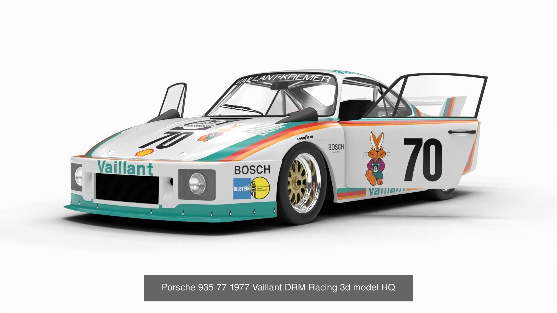 Pack Porsche 935 car HQ interior 3D Model Collection_4