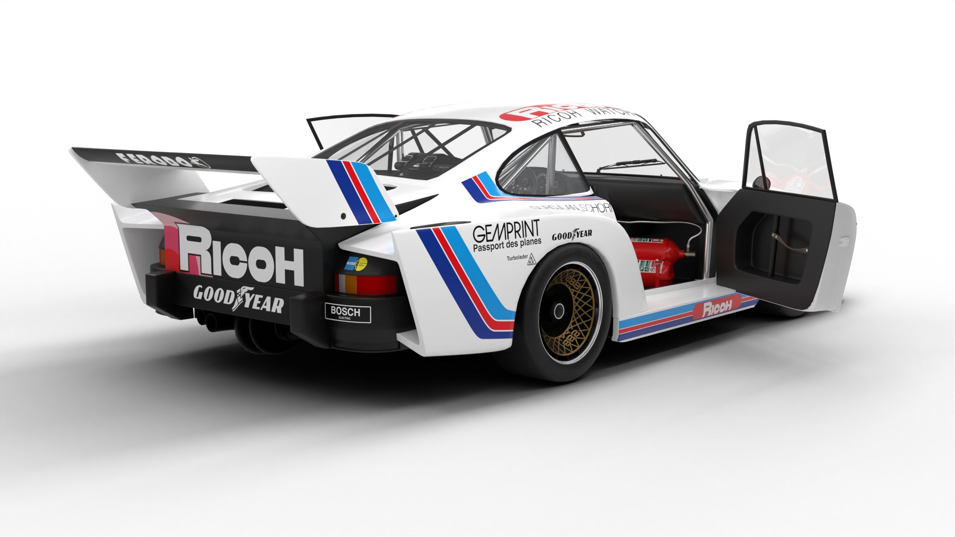 Pack Porsche 935 car HQ interior 3D Model Collection_16