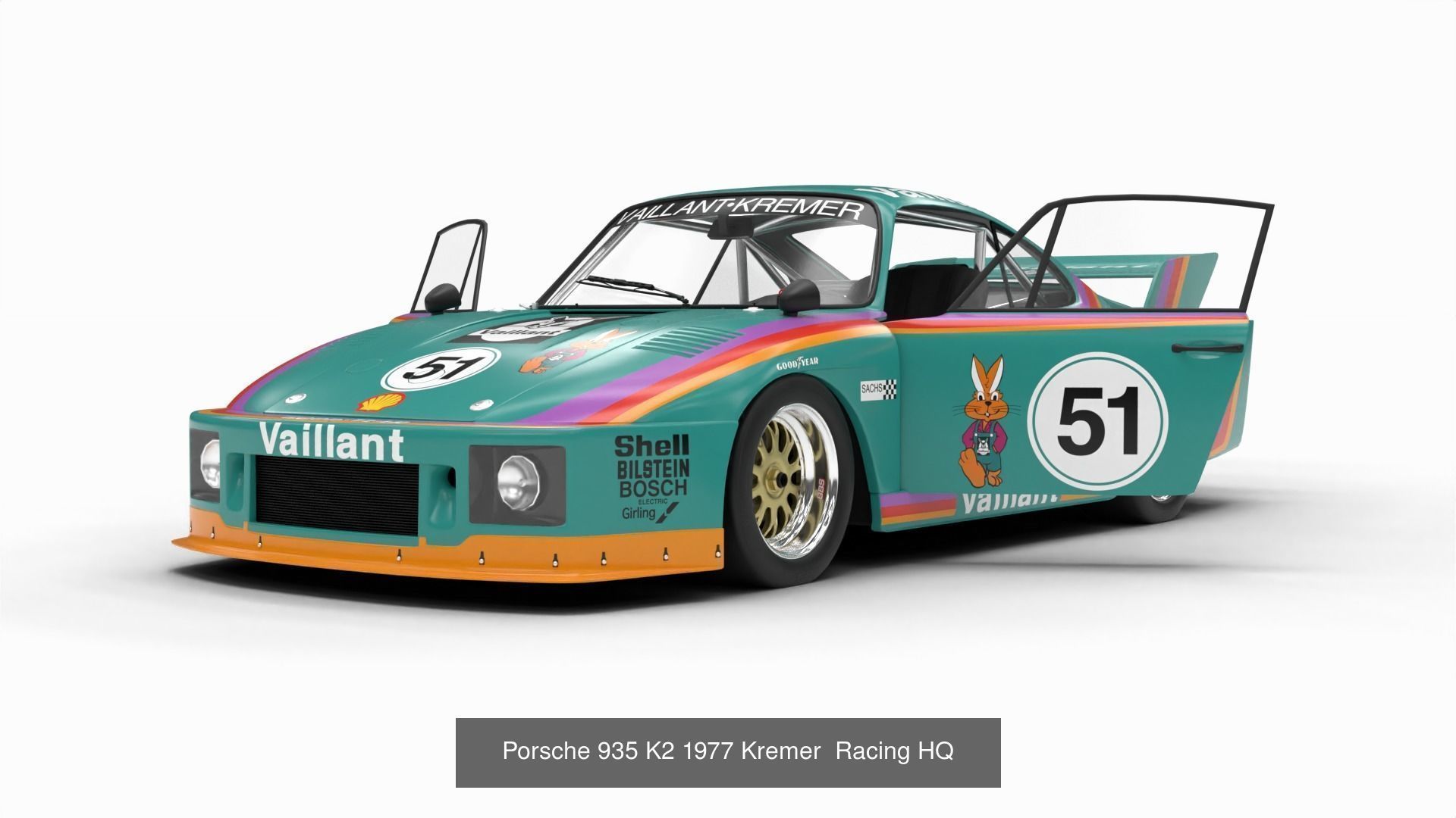 Pack Porsche 935 car HQ interior 3D Model Collection_5