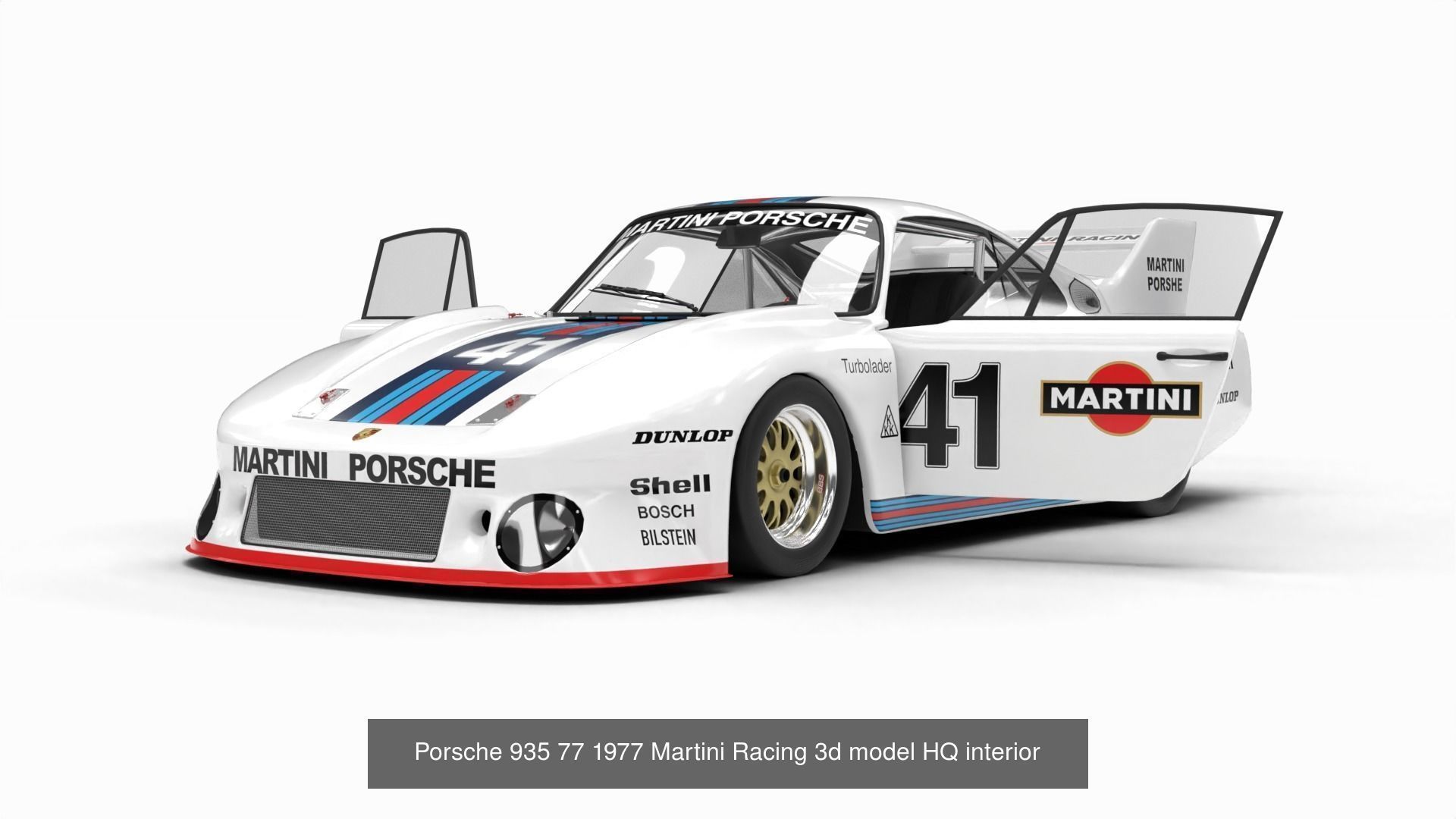 Pack Porsche 935 car HQ interior 3D Model Collection_1
