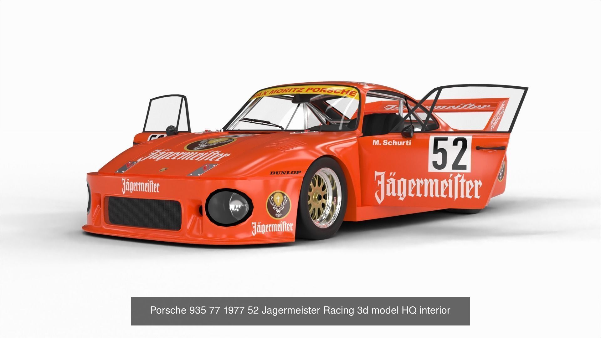 Pack Porsche 935 car HQ interior 3D Model Collection_2