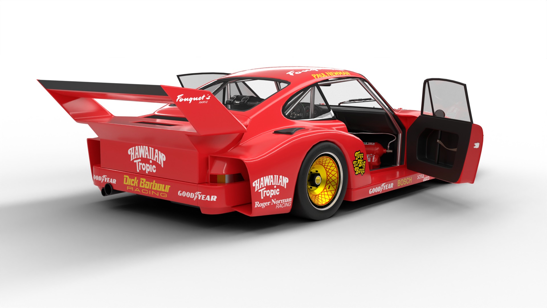 Pack Porsche 935 car HQ interior 3D Model Collection_19