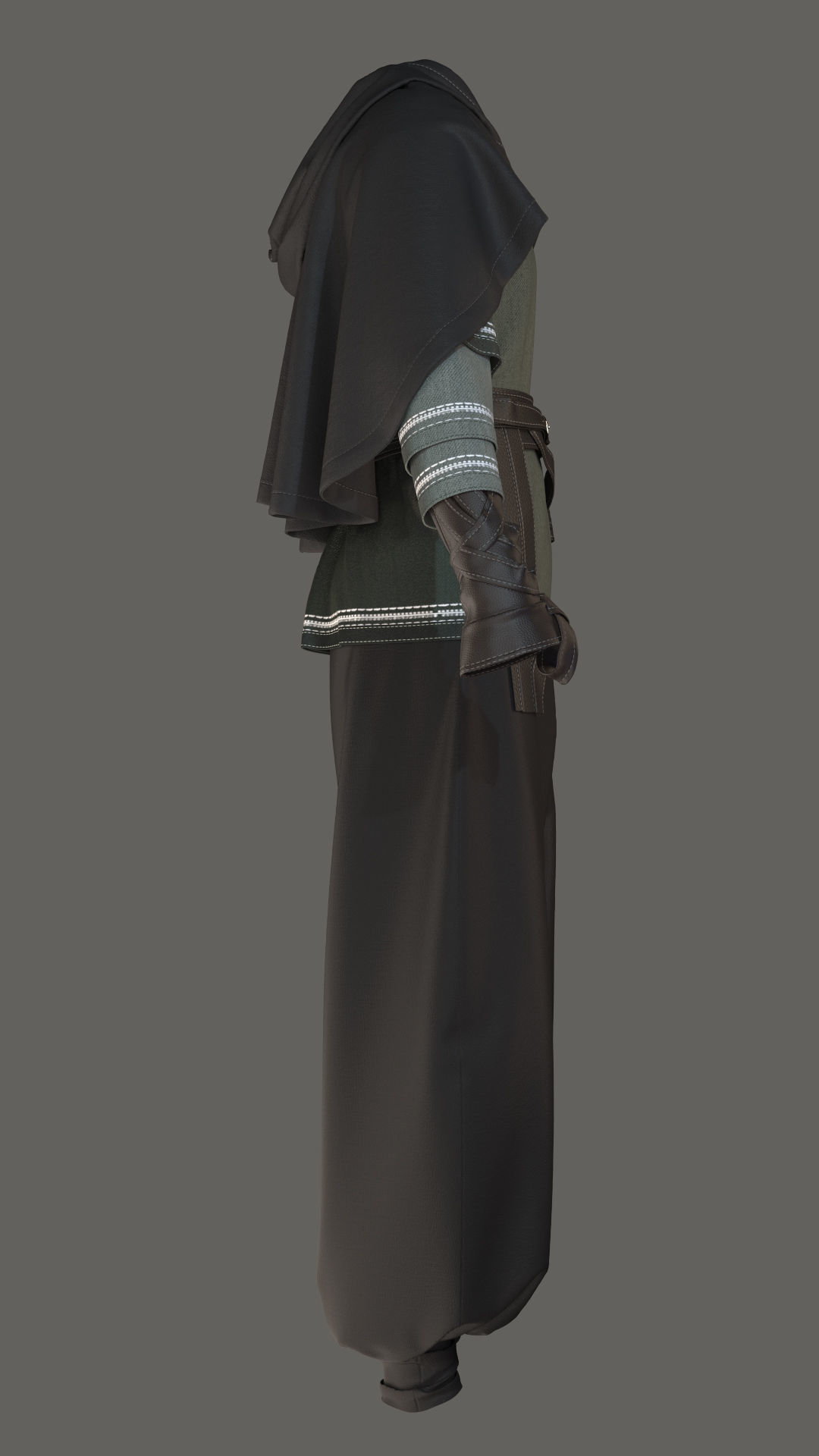 Men s historical dress model 3D model_3