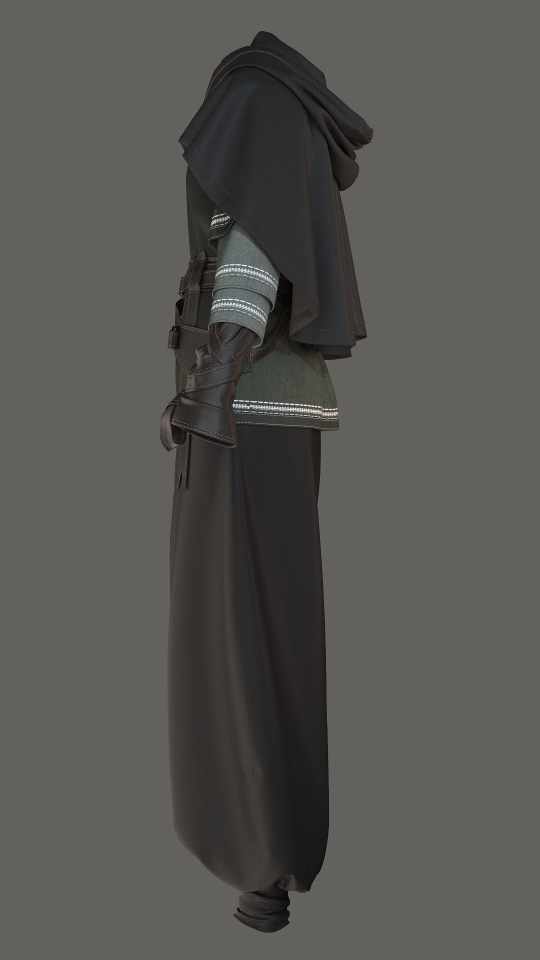 Men s historical dress model 3D model_7