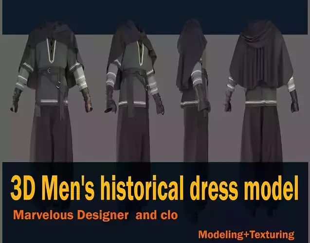 Men s historical dress model
