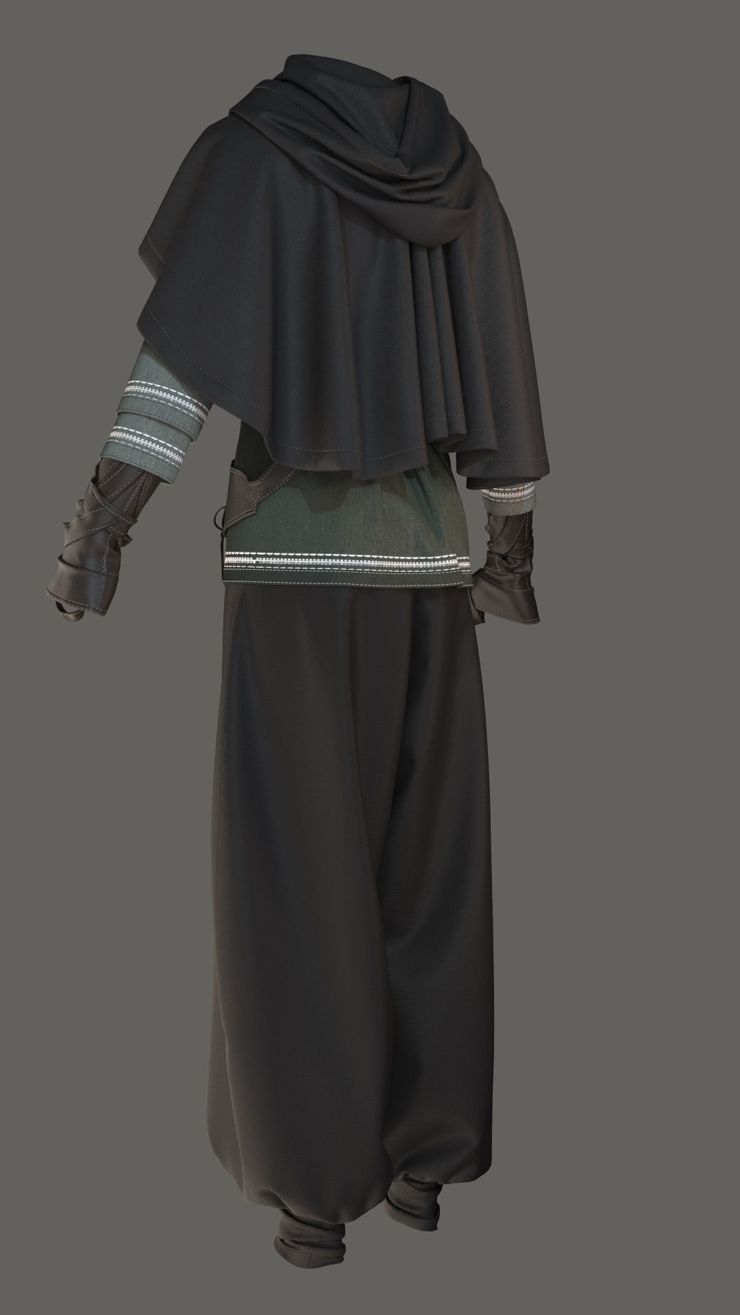 Men s historical dress model 3D model_6