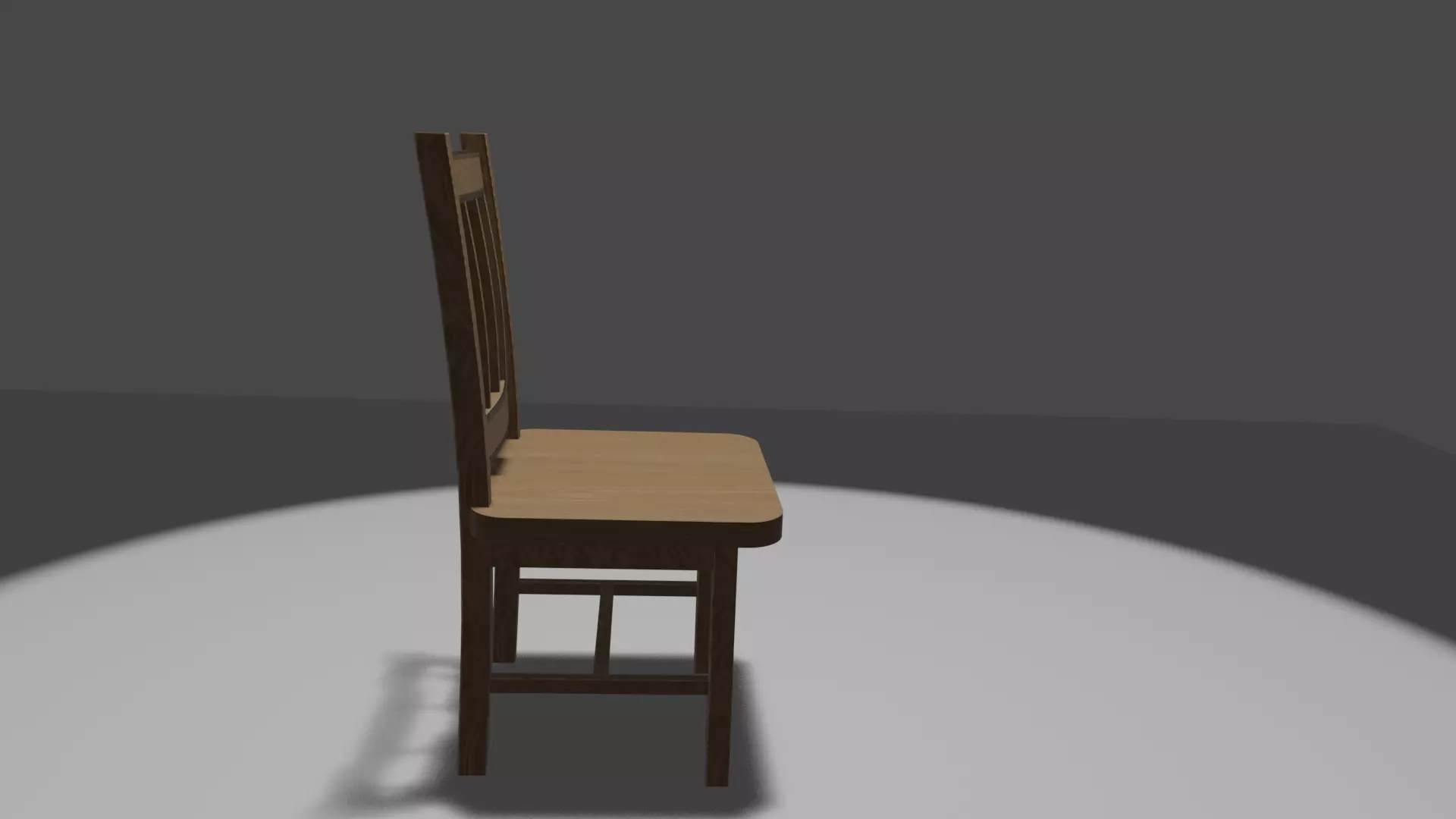 Wooden Chair Taqi Low-poly 3D model
