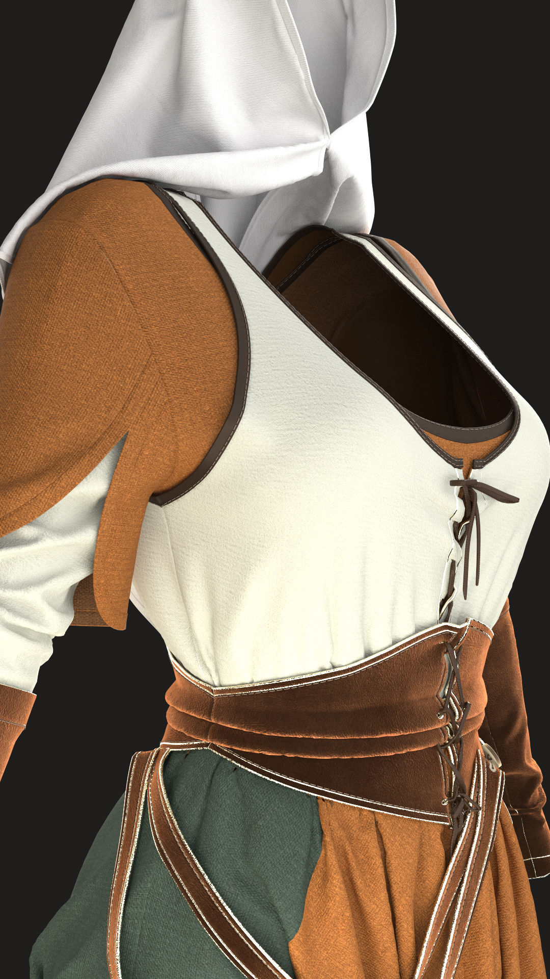 Medieval model of man and woman 3D Model Collection_4